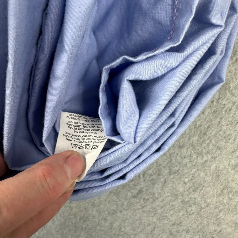 Martha Stewart Everyday Full Size Flat Sheet Periwinkle 100% Cotton Made in USA